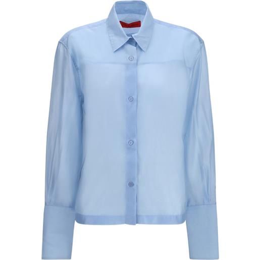 THELATEST camicia codie semi trasparente - blu