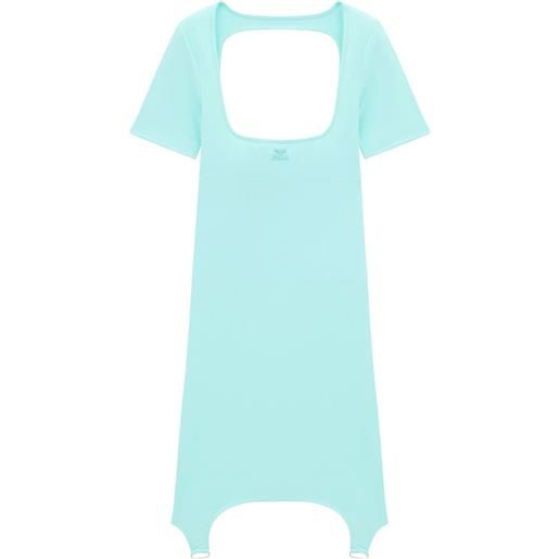 Courrèges abito corto con dettaglio cut-out - blu