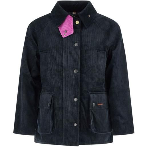 Barbour x paul smith cappotto a coste beaufort - blu