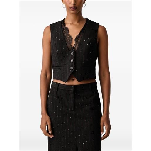 ERMANNO FIRENZE gilet gessato - nero