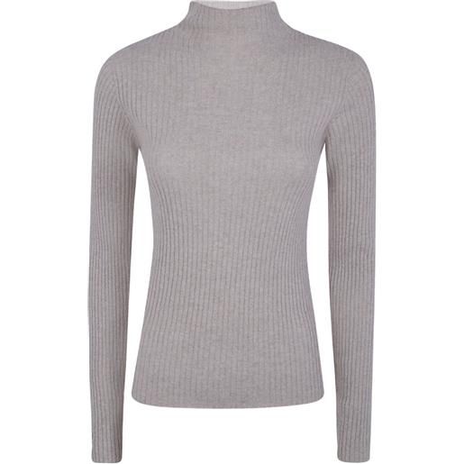 TWINSET maglione a coste con dettagli in lurex - toni neutri