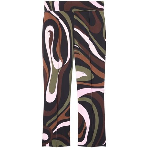 PUCCI pantaloni capri con stampa marmo - nero