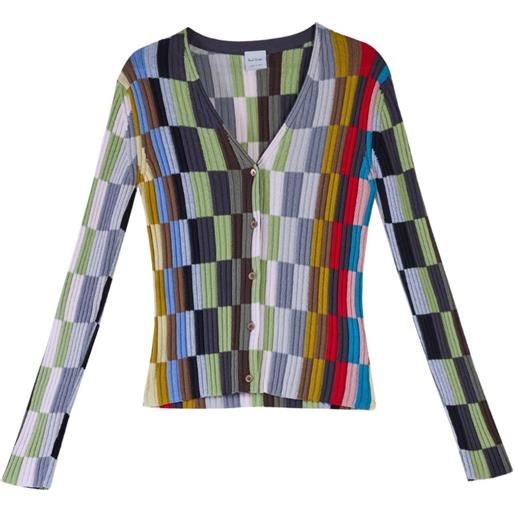 Paul Smith cardigan a righe - verde