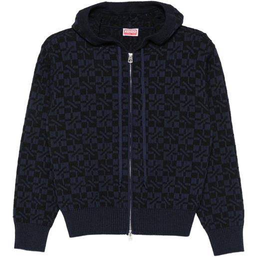 Kenzo cardigan con zip - blu