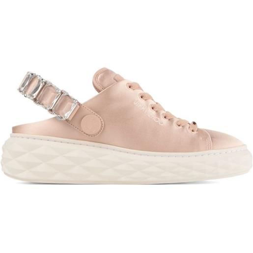 Jimmy Choo sneakers diamond maxi con cristalli - rosa