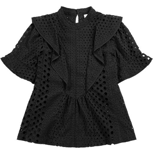 Future Classics blusa con ruches - nero