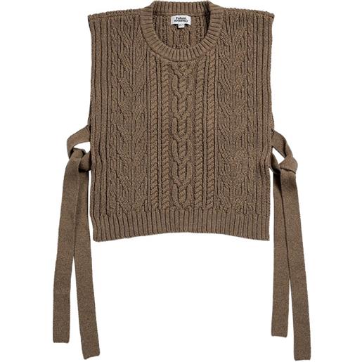 Future Classics gilet con nodo laterale - marrone