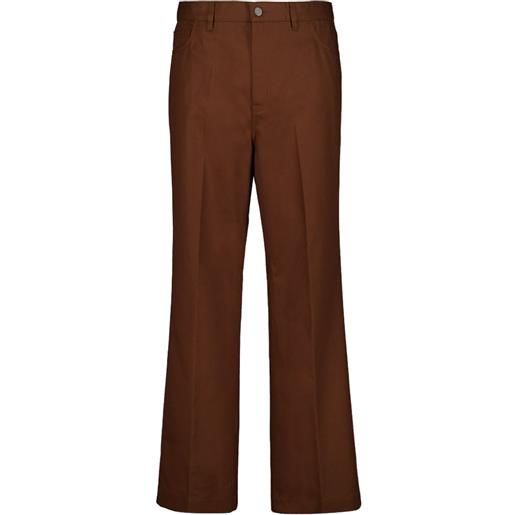 Valentino Garavani pantaloni con piega - marrone