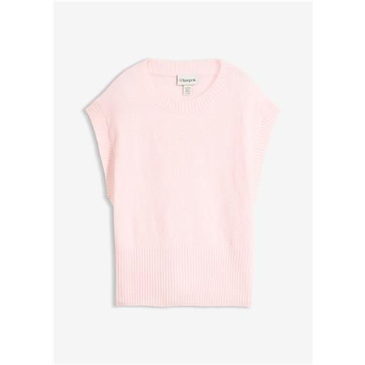 bonprix gilet in maglia oversize-rosa