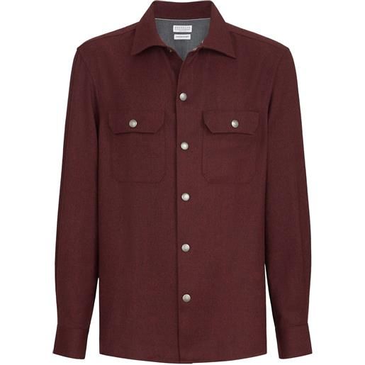 Brunello Cucinelli virgin wool flannel overshirt