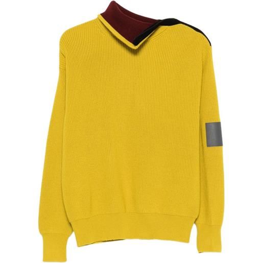 LOEWE maglione a coste con spalle scoperte - giallo