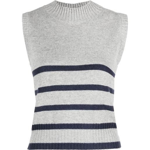 Brunello Cucinelli gilet a righe - grigio