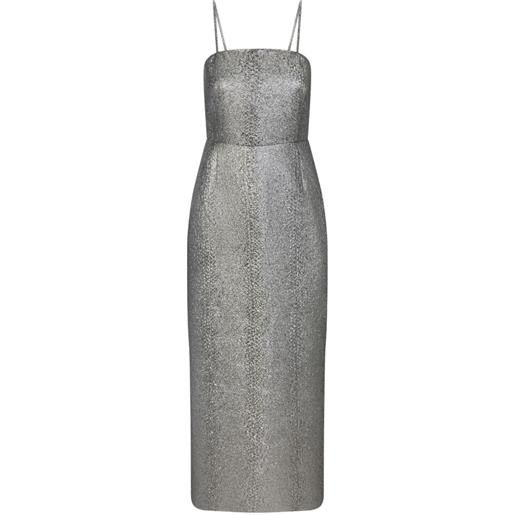 Simon Miller abito midi verdelle metallizzato - argento