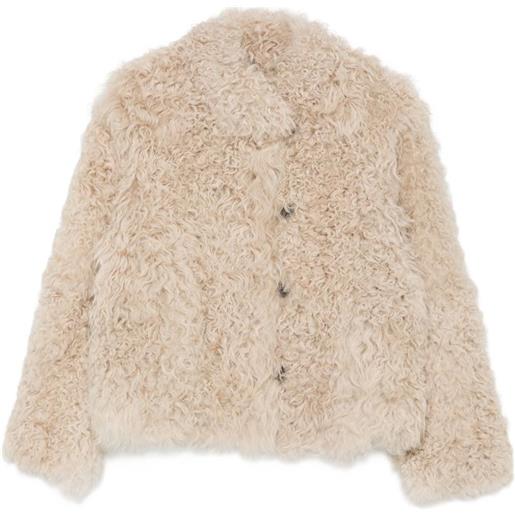Suprema bomber in shearling reversibile - toni neutri
