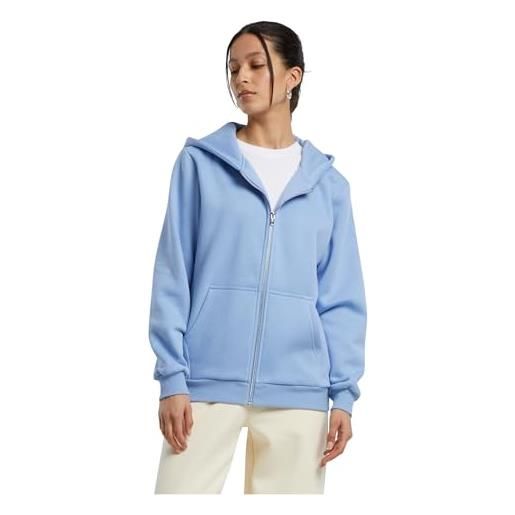 Build Your Brand by290-ladies fluffy zip hoody felpa con cappuccio donna (pacco da 1)