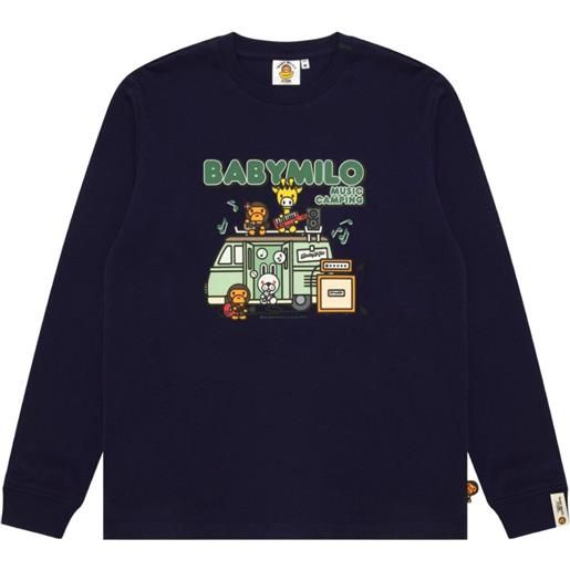 *BABY MILO® STORE BY *A BATHING APE® t-shirt baby milo con stampa grafica - blu