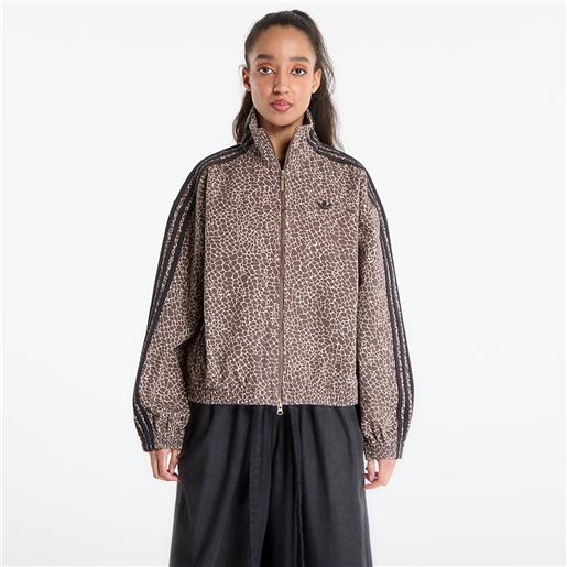 adidas Originals giacca adidas firebird oversized aop denim jacket earth strata/ stone khaki