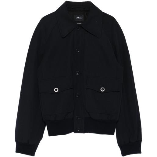 A.P.C. bomber con applicazione - blu