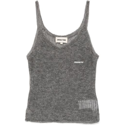 SHUSHU/TONG top con spalline sottili - grigio