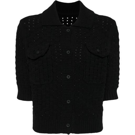 JNBY cardigan a maniche corte - nero