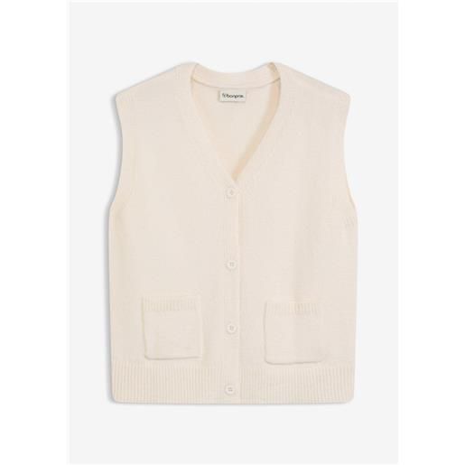 bonprix gilet in maglia loose fit-bianco