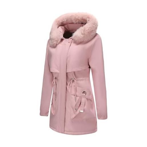 LKRSEEF parka donna invernale giacca piumino donna pile con zip giacca sportiva giubbotto invernale offerta giubbotto firmato giacconi giacche piumino nero giacche caldo cappotto elegante lungo neve cappotto