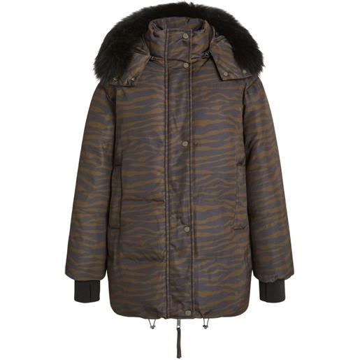 P.A.R.O.S.H. parka imbottito con stampa - marrone