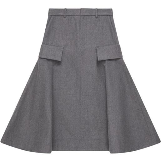 sacai gonna midi cargo - grigio