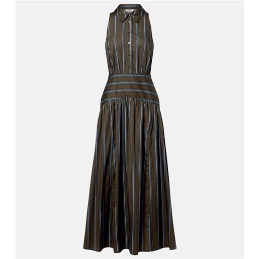 Staud abito midi romy in cotone a righe
