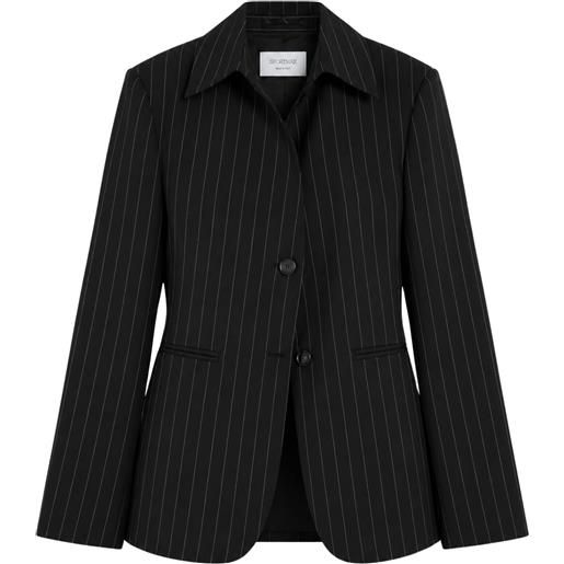 Sportmax - blazer gessato in lana vergine stretch