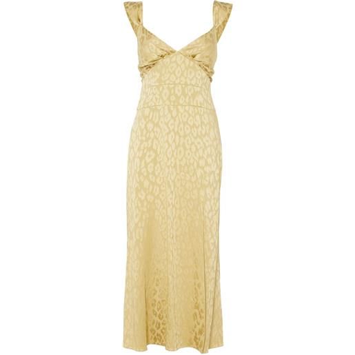 Temperley London abito willow midi - oro