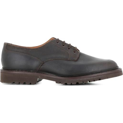 Sanders oxford fraser con finitura cerata - marrone