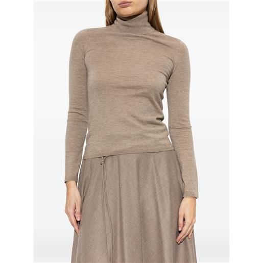 Max Mara cashmere yarn polo-neck sweater - sand - toni neutri