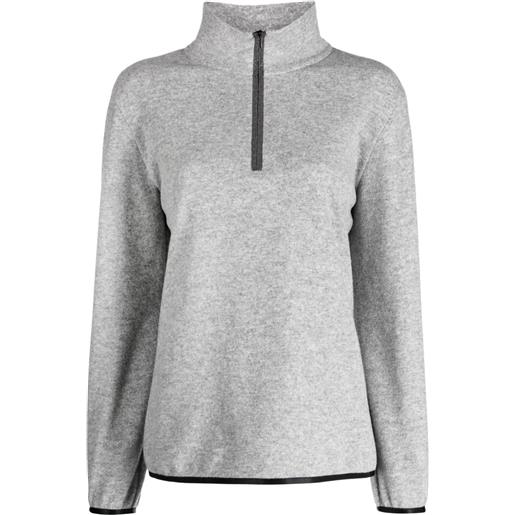 Brunello Cucinelli felpa con mezza zip - grigio