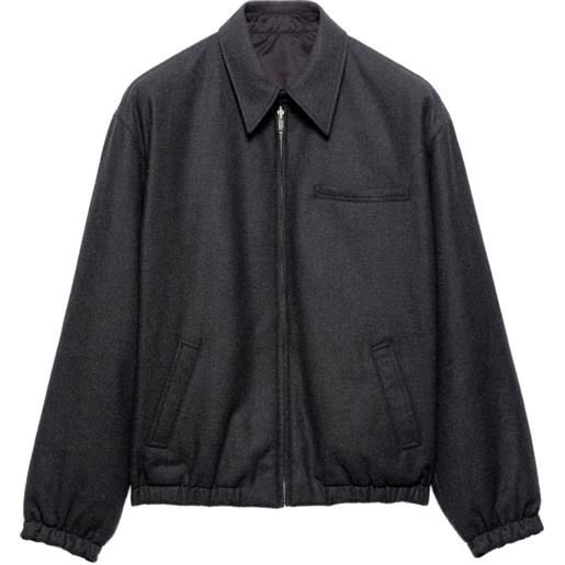 Prada giacca in re-wool - grigio