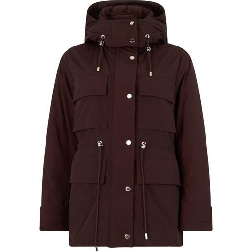 Moorer parka krisha-p2 con cappuccio - marrone