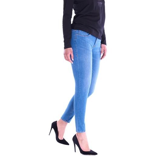 Trussardi jeans 206 super skinny trussardi jeans lavato, colore blu