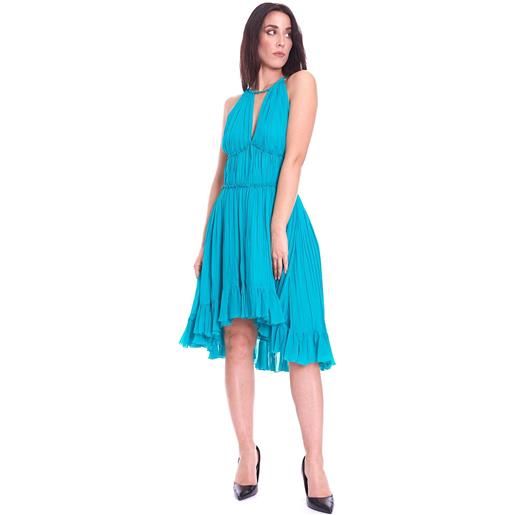 TWINSET abito midi TWINSET asimmetrico verde, colore verde