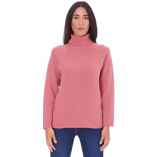 LUCKYLU maglia dolcevita LUCKYLU tinta unita, colore rosa