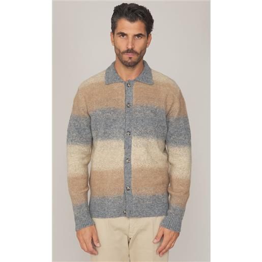 Manuel Ritz giacca camicia manuel ritz in maglia, colore grigio