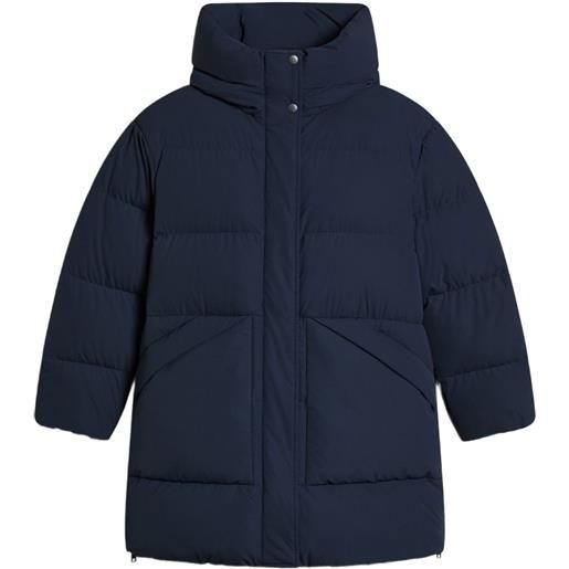 Woolrich parka madison trapuntato con cappuccio - blu