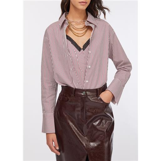 Liu jo camicia a righe con top, bianco