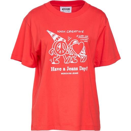 MOSCHINO JEANS - t-shirt - arancione