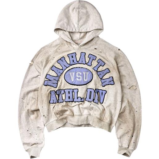Vale felpa manhattan con effetto vissuto - bianco
