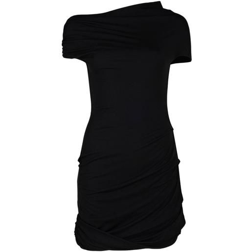 Paris Georgia ida off-shoulder ruched mini dress - nero