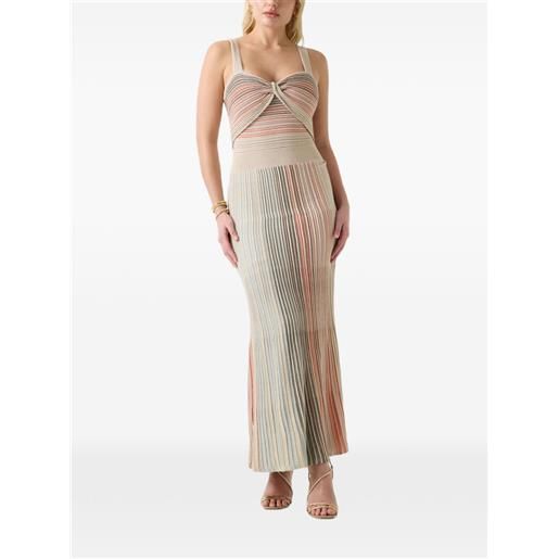 GUESS USA abito midi marciano a righe - toni neutri