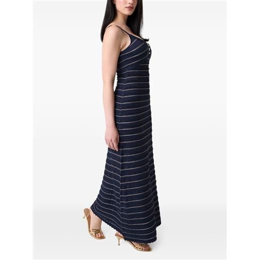 GUESS USA lurex long dress - blu
