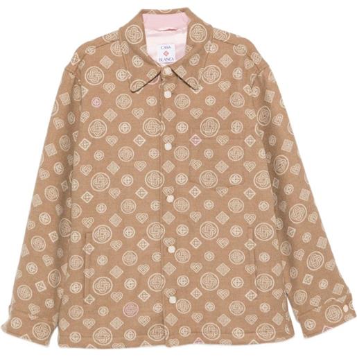 Casablanca giacca-camicia con monogramma e bottoni - toni neutri