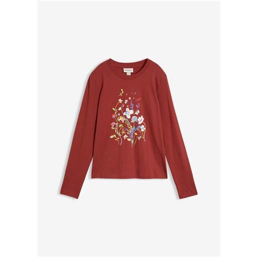 bonprix maglia a maniche lunghe in puro cotone biologico-marrone