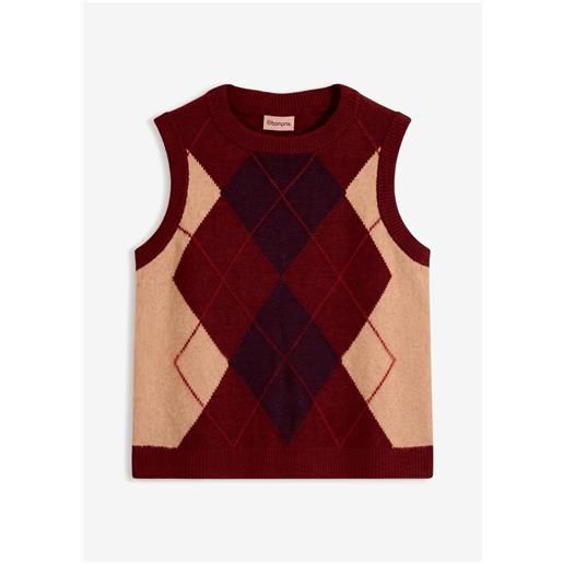 bonprix gilet in maglia-rosso